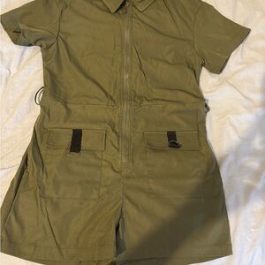 SHEIN Olive Green Utility Jacket